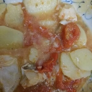 【お手伝いレシピ】鶏肉とトマトの☆酸味あるポトフ♪